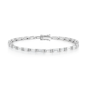 5ct Lab-Grown Diamond Baguette Tennis Bracelet White Gold