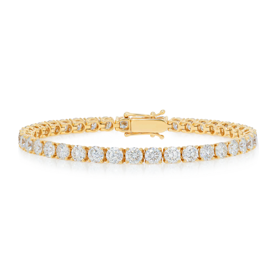 Lab-grown Diamond Tennis Bracelet Yellow Gold