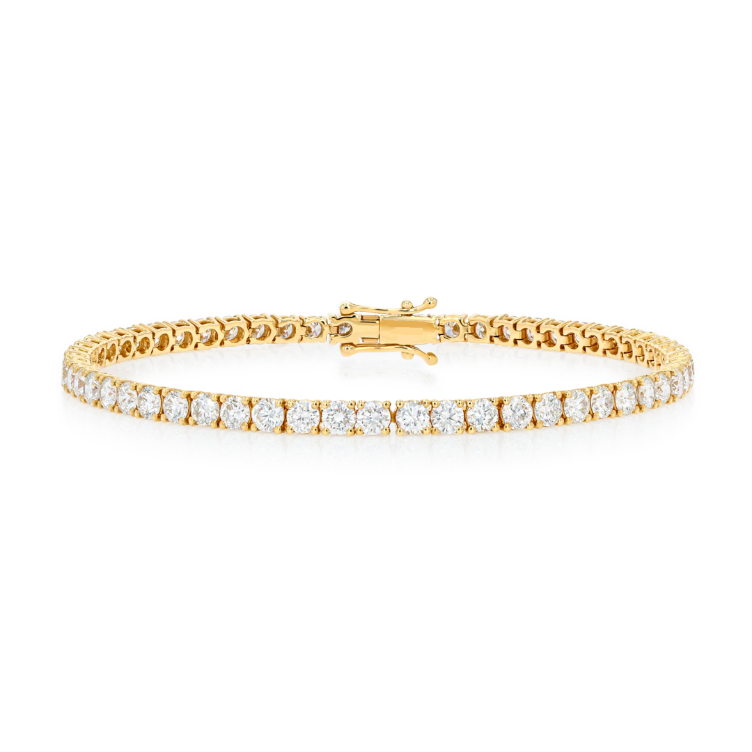 Lab-grown Diamond Tennis Bracelet Yellow Gold