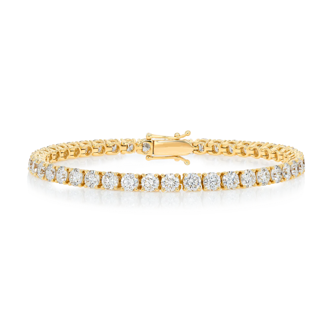Lab-grown Diamond Tennis Bracelet Yellow Gold