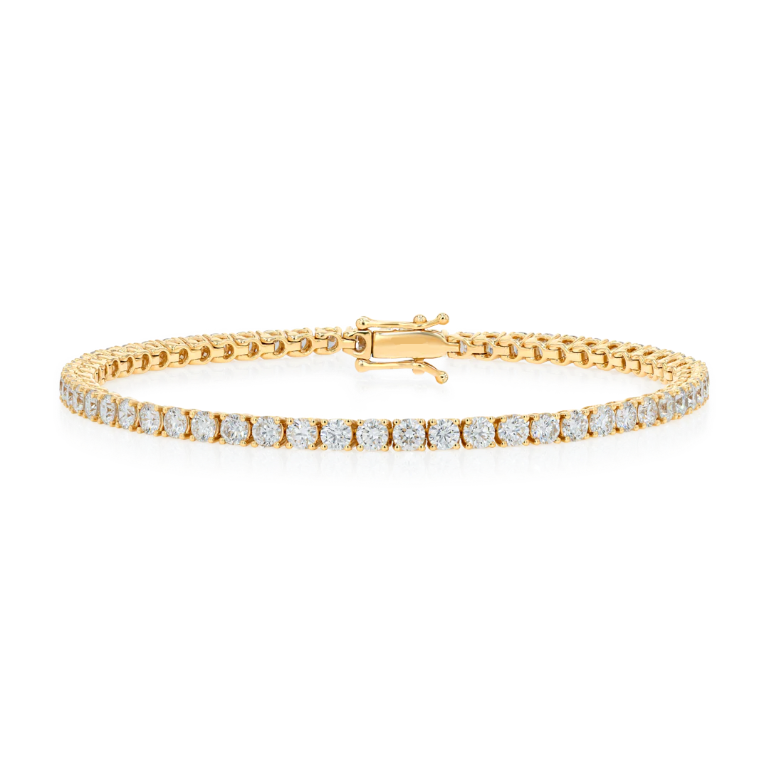 Lab-grown Diamond Tennis Bracelet Yellow Gold