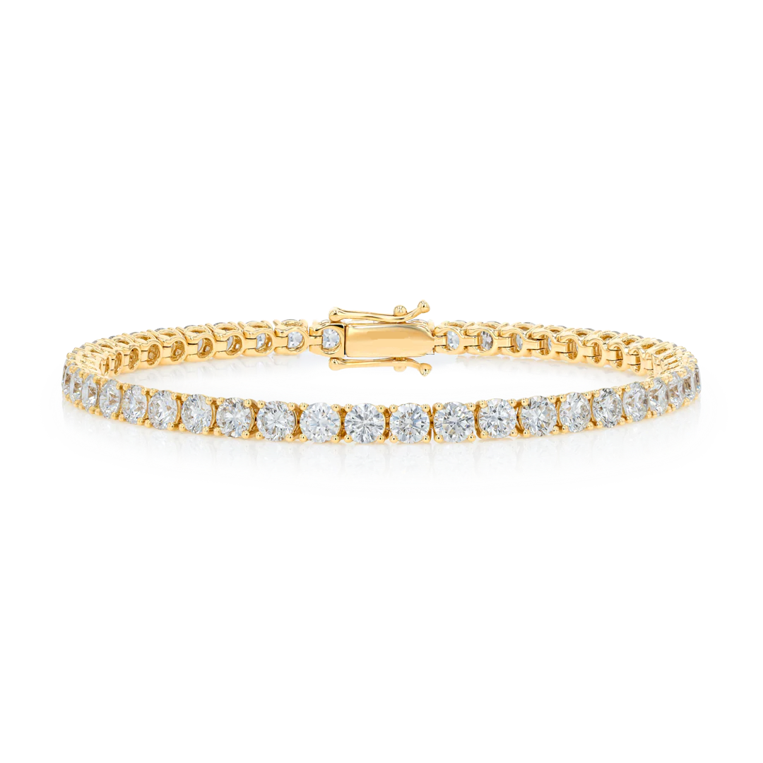 Lab-grown Diamond Tennis Bracelet Yellow Gold