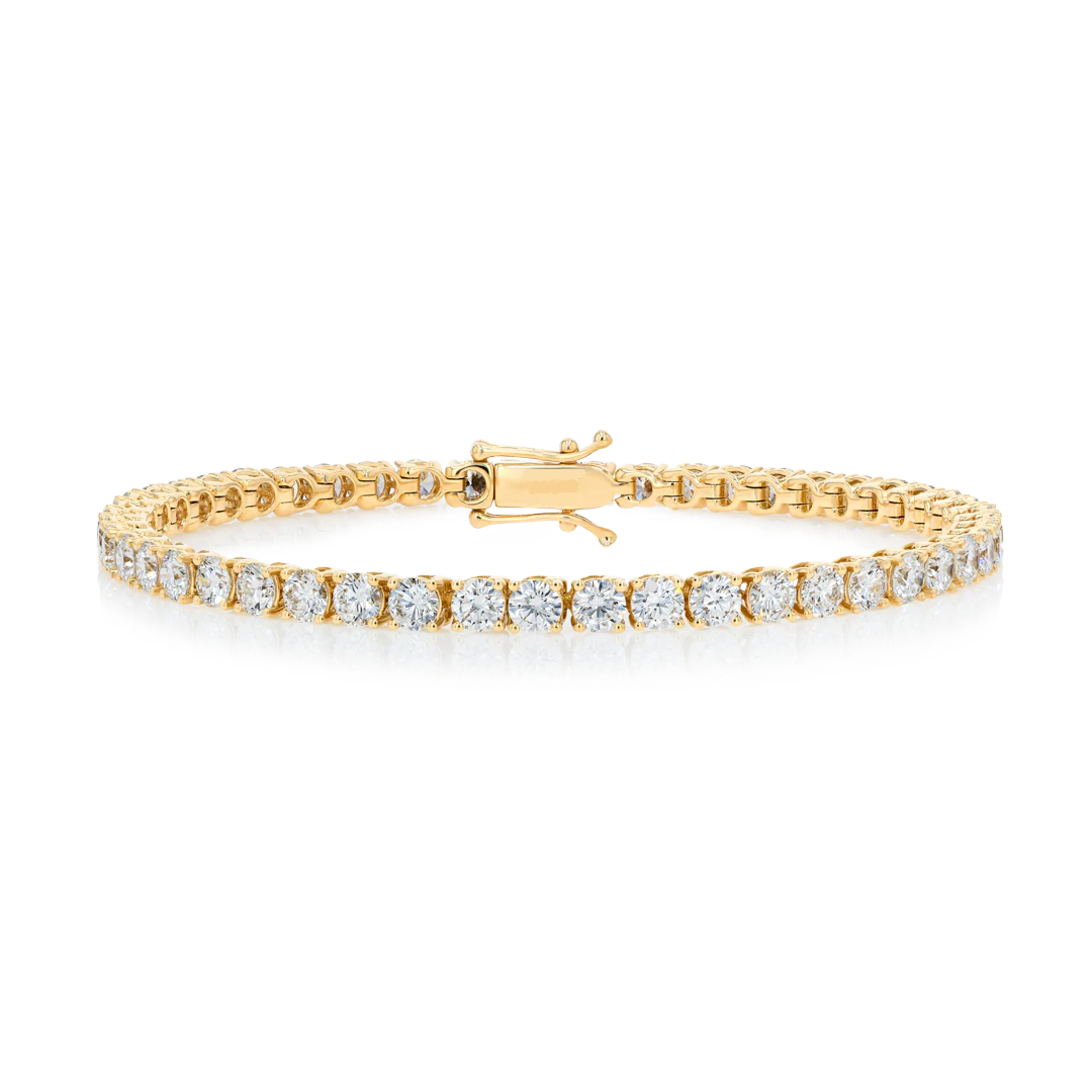 Lab-grown Diamond Tennis Bracelet Yellow Gold