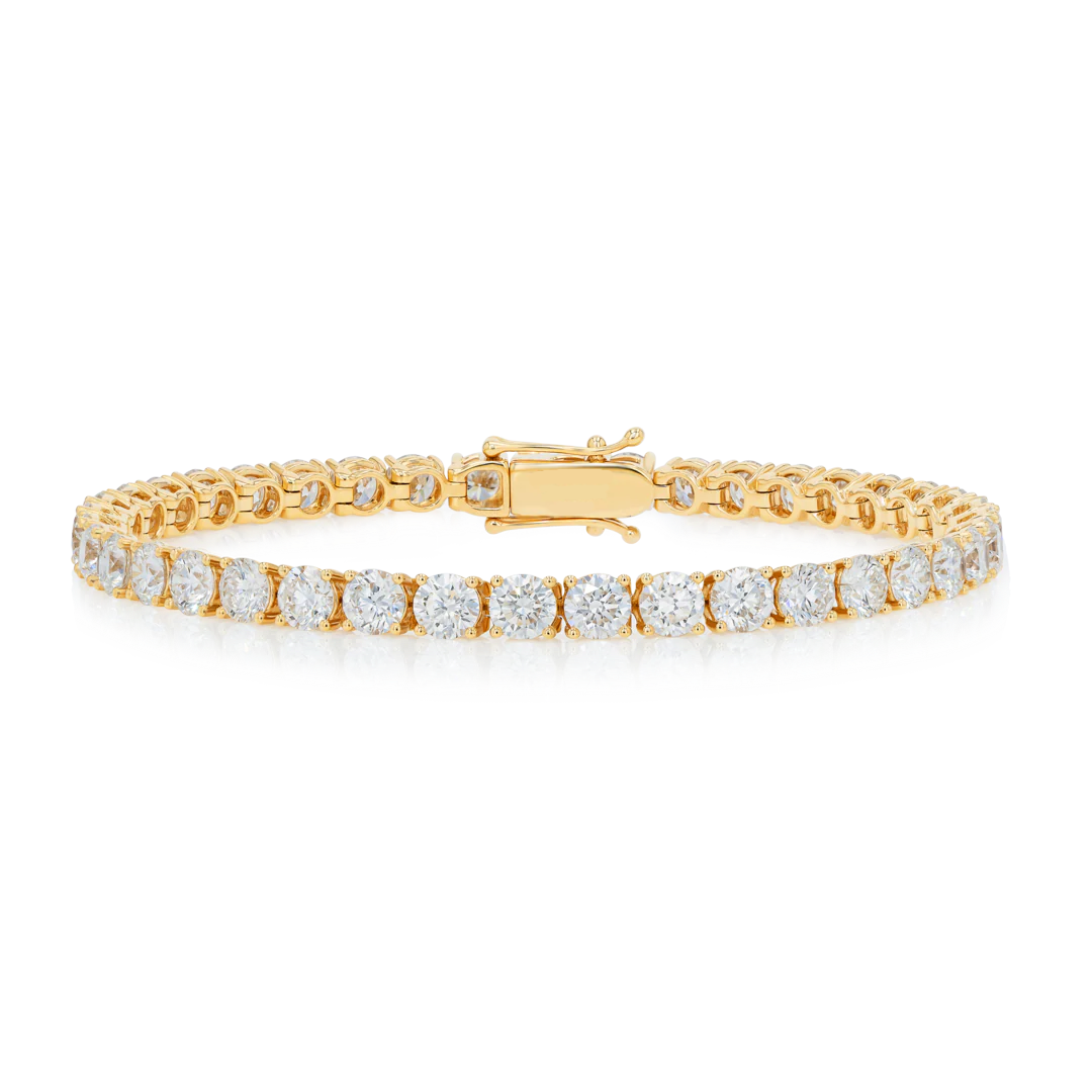 Lab-grown Diamond Tennis Bracelet Yellow Gold